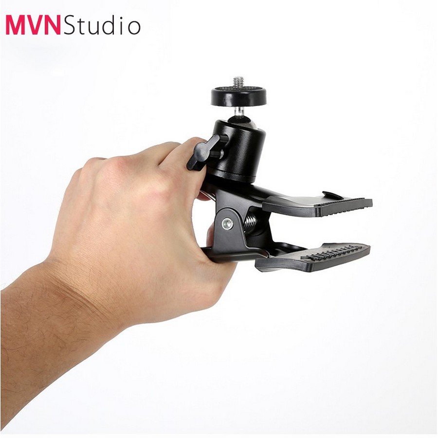 MVN Studio - Kẹp bàn tripod có đầu bi gắn chân máy ảnh xoay 360 độ vit 1/4 - hàng chính hãng Refutuna