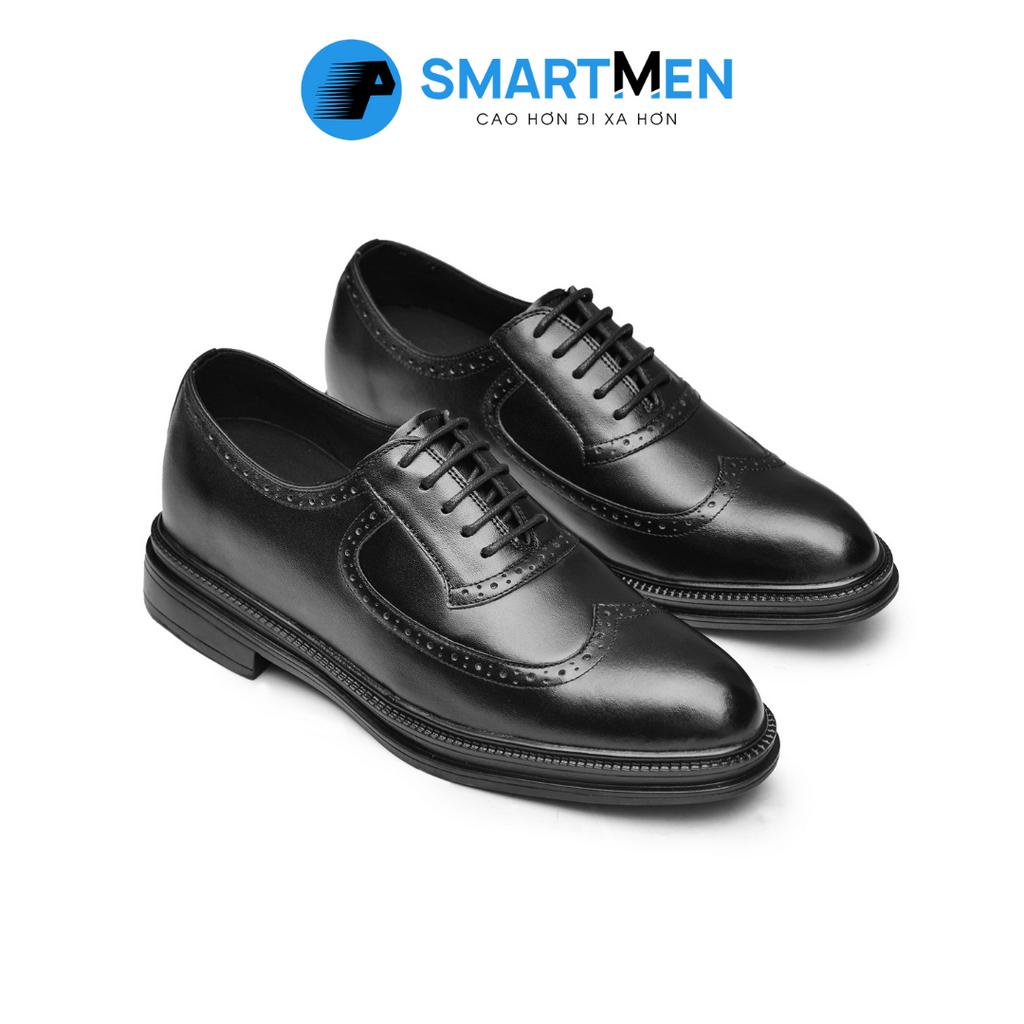 Giày tây Tăng chiều cao Da bò SMARTMEN GD-450 Đen