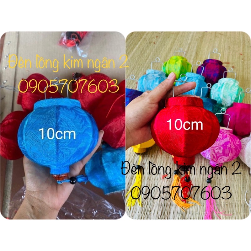 Đèn lồng hội an size 10cm vải lụa tơ tằm