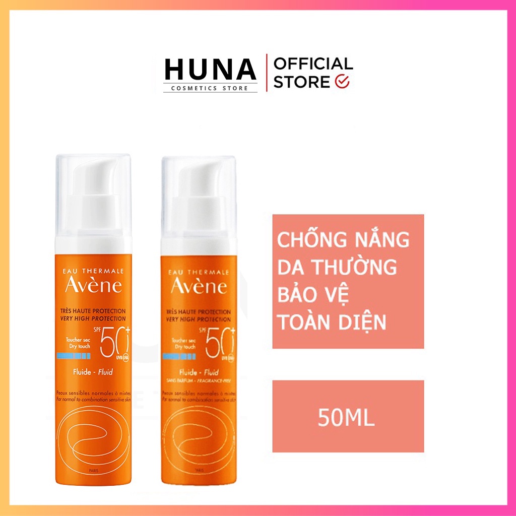 Kem chống nắng Avene Cleanance da dầu mụn / Avene Fluid da thường, hỗn hợp