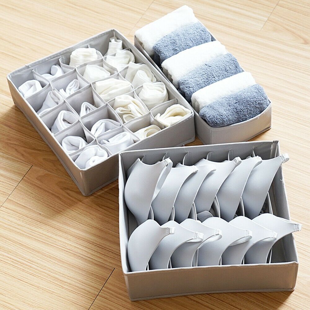Set 3 hộp đựng đồ lót/vớ nhiều ngăn tiện lợi