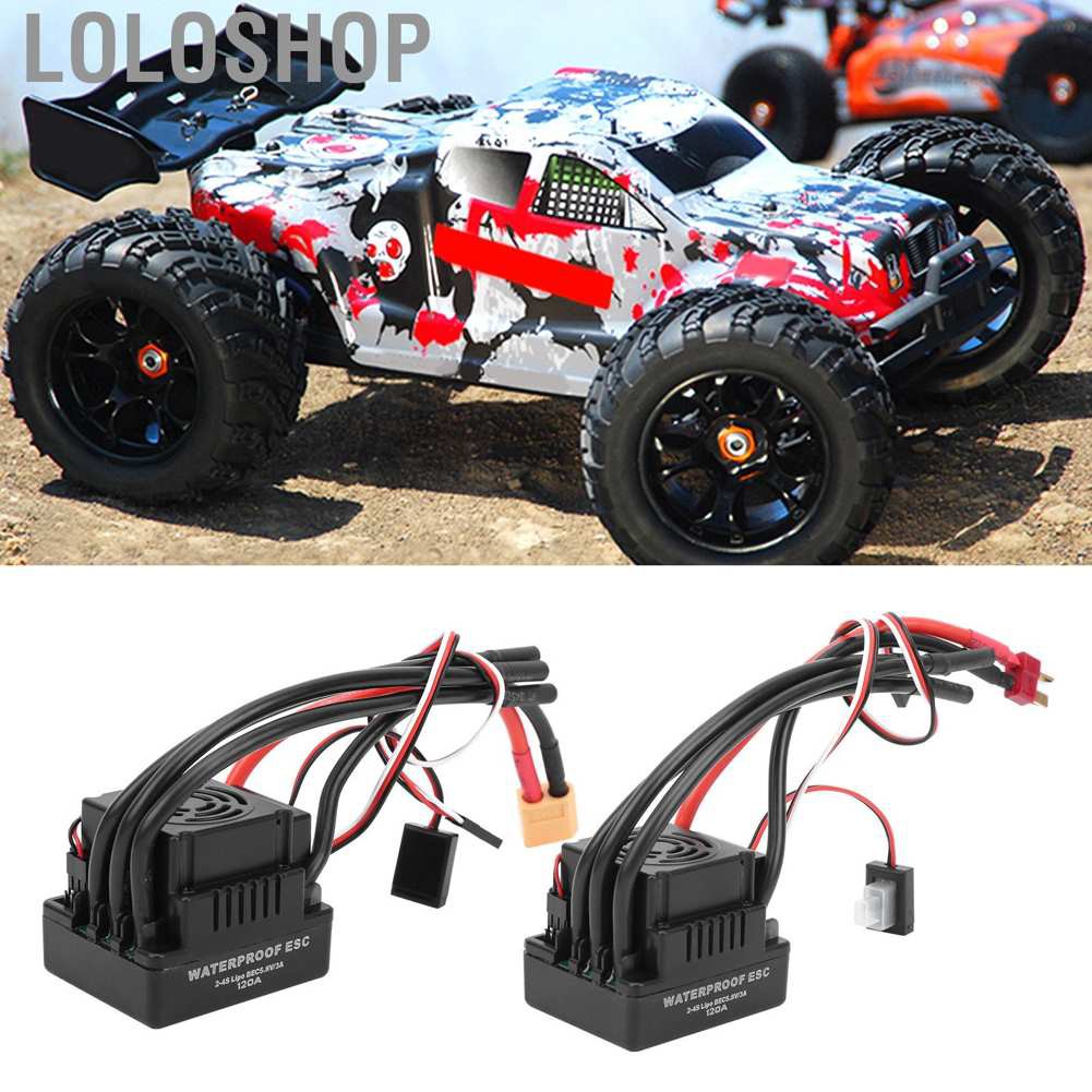 RC Bộ Điều Khiển Tốc Độ Esc Không Chổi Than Chống Nước 120a Cho Xe Điều Khiển Từ Xa Tỉ Lệ 1 / 8