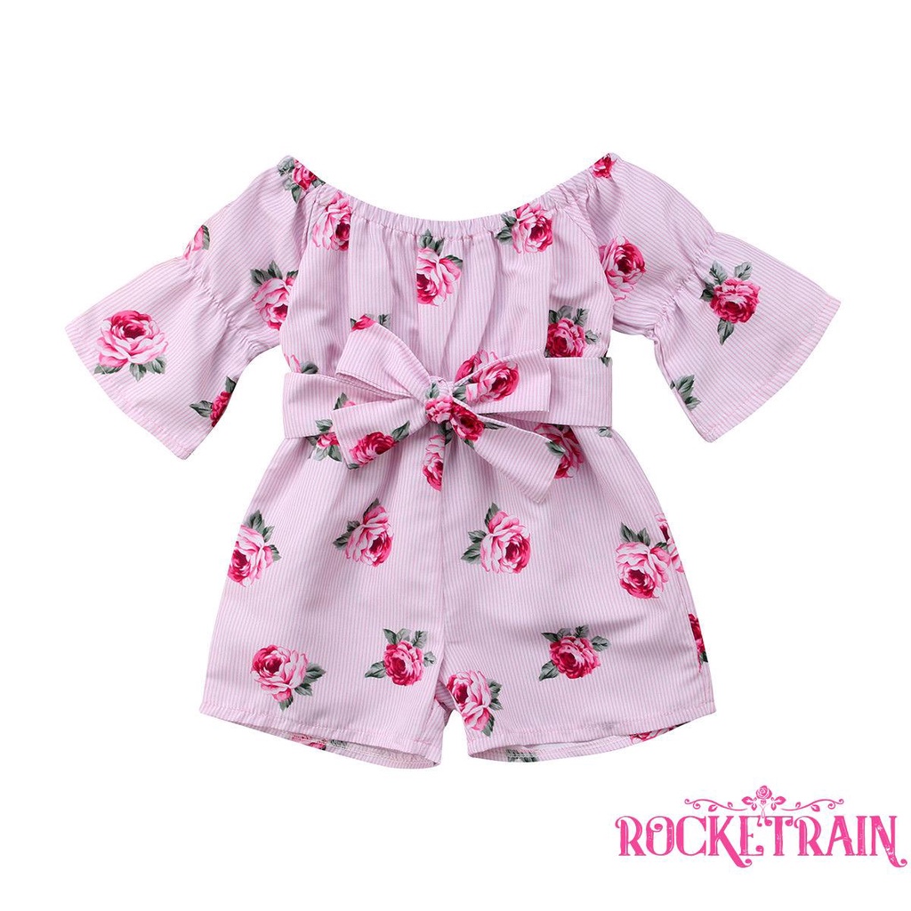 Áo liền quần Hoa Trễ Vai Thời Trang Dành Cho Nữ