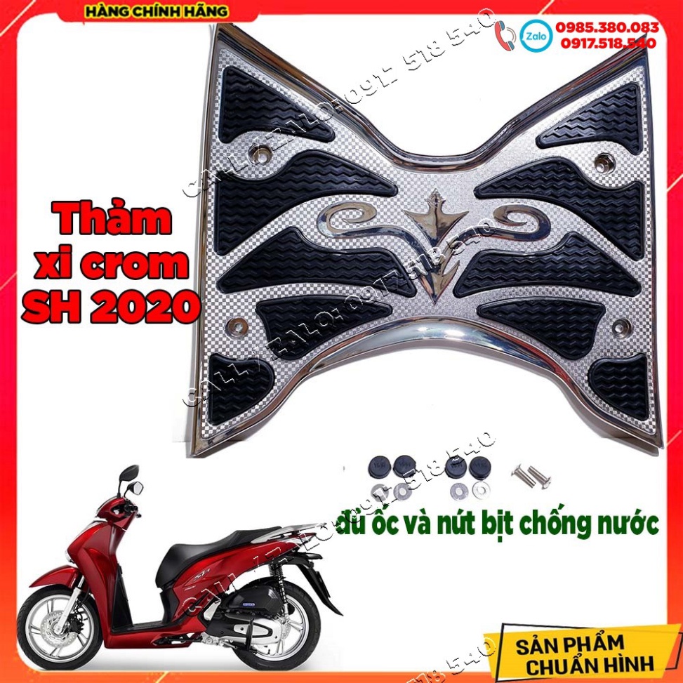 THẢM SH 2020 - Sh 2021 - SH 2022 MẠ CROM CHÍNH HÃNG ARTISTA ( LƯU Ý CÓ ỐC GẮN XUỐNG SÀN)  Nhựa ABS cao cấp