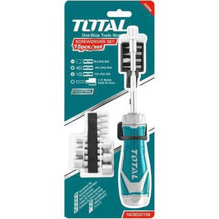 Bộ mũi vít 15 chi tiết total tacsd30156