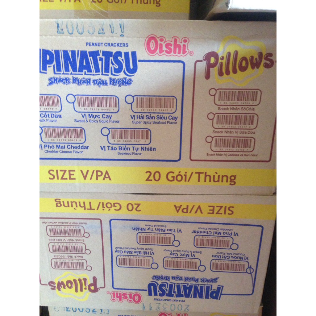 [Sỉ] Đậu phộng Pinattsu Oishi gói 95g vị nước cốt dừa/ mực cay cay siêu ngon | BigBuy360 - bigbuy360.vn