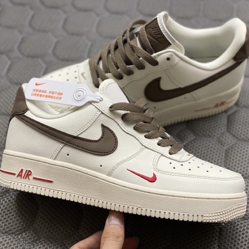 Giày Air Force 1 Vệt Nâu,Giày Sneaker AF1 Nam Nữ Bản Đẹp,Da xịn Đế Air