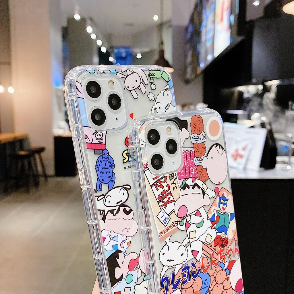 Shin Cậu bé bút chì case iphone 12 12pro 11 11pro XR XS Max i7/8 6s plus SE 2020 Ốp trong