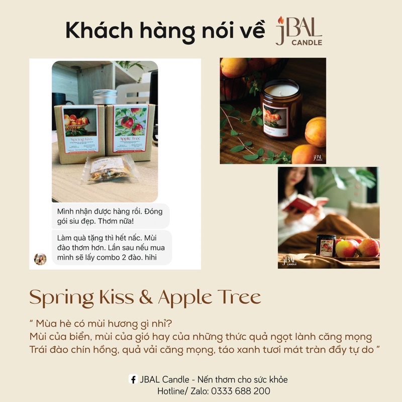 Spring Kiss Candle - Nến thơm hương Đào chín ngọt mát