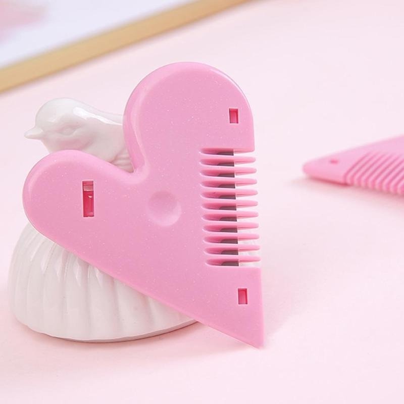 Lược Tỉa Tóc Mái, Dụng Cụ Cắt Tỉa Tạo Hình Vùng Bikini Hình Trái Tim An Toàn Tiện Dụng