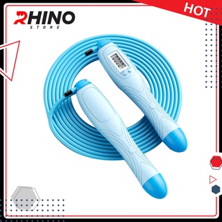 Dây nhảy thể thao, Dây nhảy lõi thép cao cấp Rhino J101 đếm số tự động, tích hợp đo calo, Hàng chính hãng