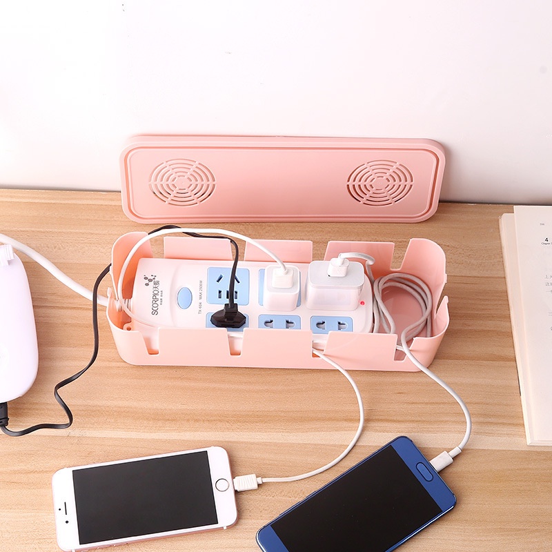 Hộp đựng đa chức năng cất giữ dây cáp và dây nguồn TV máy tính để bàn