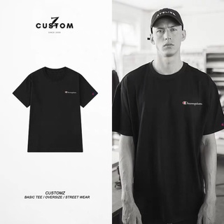 Áo thun tay lỡ CHAMPION ,Unisex nam nữ form rộng Oversize chất Cotton