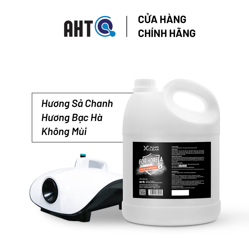 Dung dịch nano bạc phun khói khử khuẩn horeca Nano Xclean-khử mùi hải sản, ẩm mốc, mùi khó chịu 4L