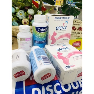 Combo Vitamin cho Mẹ Bầu (Elevit + DHA + Canxi)