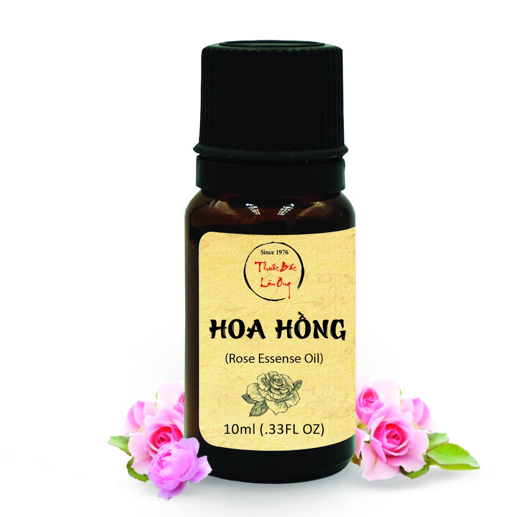 Tinh dầu Hoa Hồng 20ml, cao cấp nhập khẩu, hương nước hoa thiên nhiên, thơm phòng - Thuốc Bắc Lãn Ông