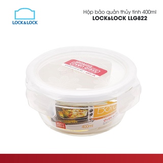 Hộp thủy tinh Lock&Lock Clear tròn LLG822 400ml - Hàng Chính Hãng