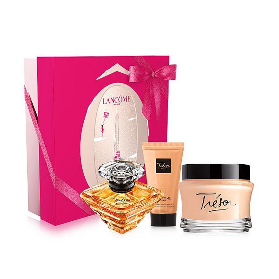 Giftset Lancôme Trésor EDP 3pcs (1NH 100ml + 1 Gel Tắm 50ml + 1 body lotion 200ml)