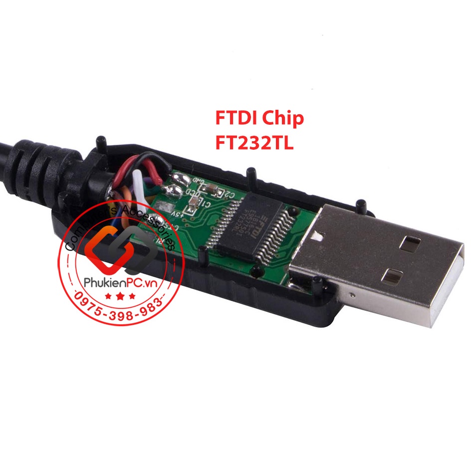 Dây cáp COM USB to DB25  chân đực cho máy CNC FANUC AMADA Hitachi Brother chip FTDI size dài từ 1.8M 3M 5M