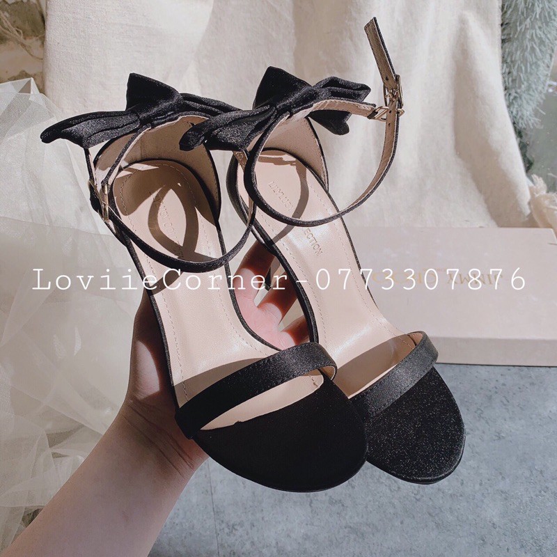 LOVIIECORNER - GIÀY CAO GÓT NỮ 10CM ĐẾ NHỌN - GIÀY SANDAL CAO GÓT NỮ 10P THỜI TRANG QUAI MÃNH ĐẾ NHỌN HẬU NƠ SAU G191262