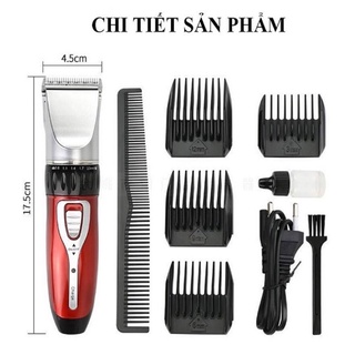 Tông đơ cắt tóc chính hãng jichen sạc điện lưỡi sắt