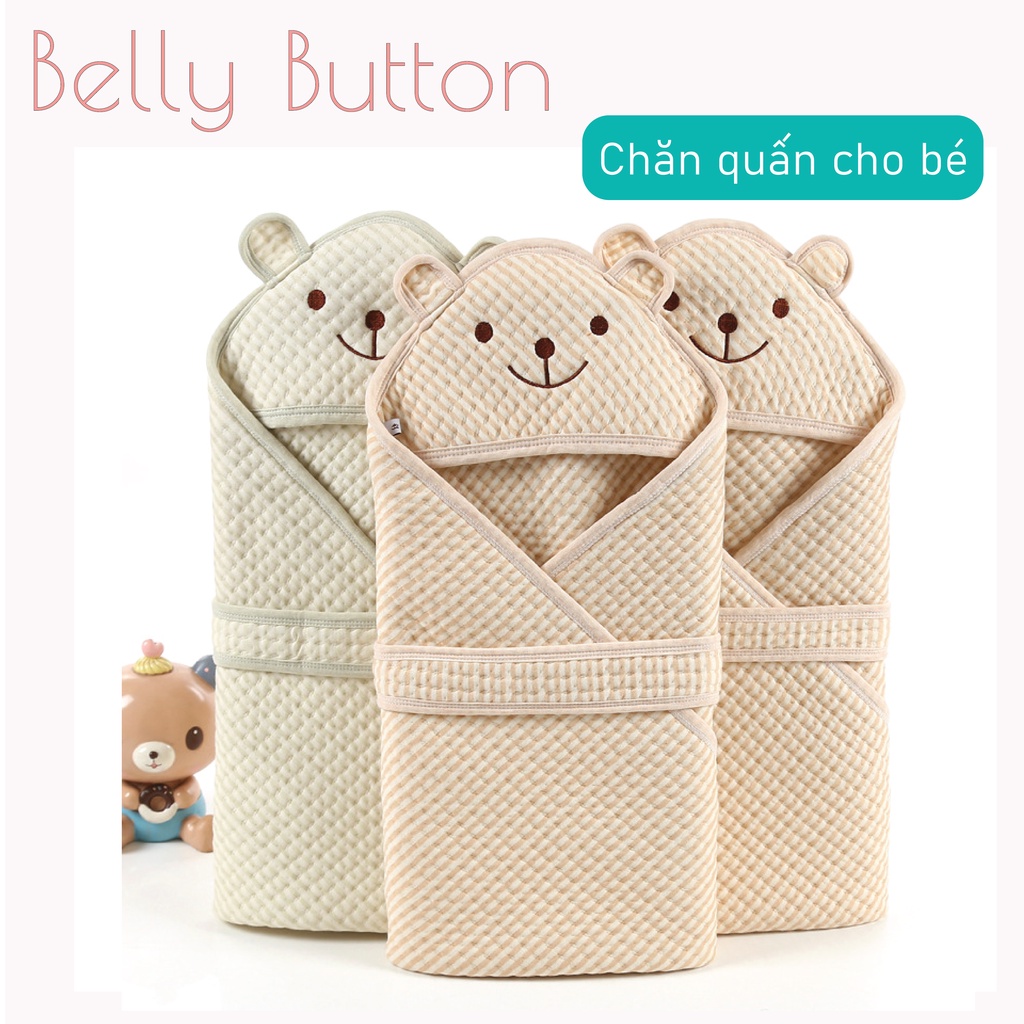 Chăn Quấn Thu Đông Bellybutton Cho Trẻ Sơ Sinh, Cố Định Tư Thế, Túi Ngủ Cho Bé Từ 0 - 12 Tháng Tuổi Chất Liệu 100% Cotton
