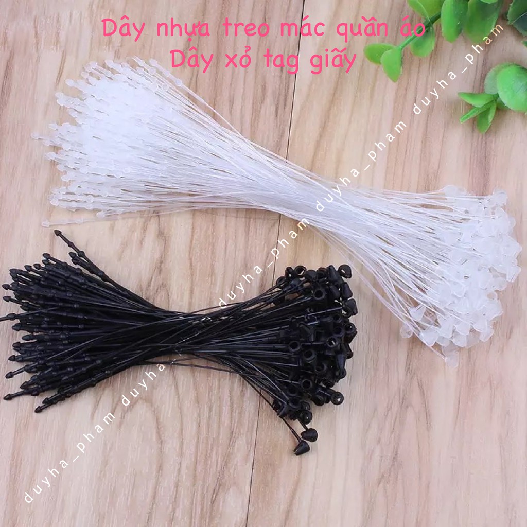 [1000 sợi] CỌNG NHỰA XỎ TAG QUẦN ÁO- DÂY TREO NHÃN MÁC