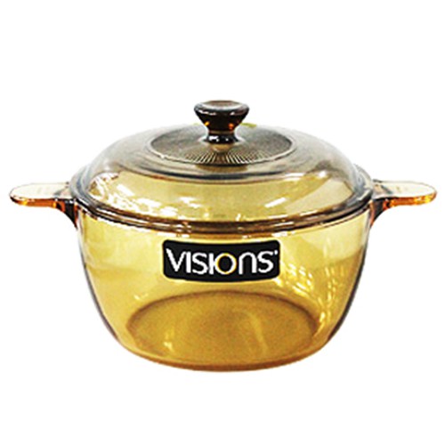 Bộ 3 nồi thủy tinh Pháp VISIONS VS-330 nắp kính  (  1.5L , 2.5L , 3.5L ) , nhập khẩu Pháp , bảo hành 10 năm