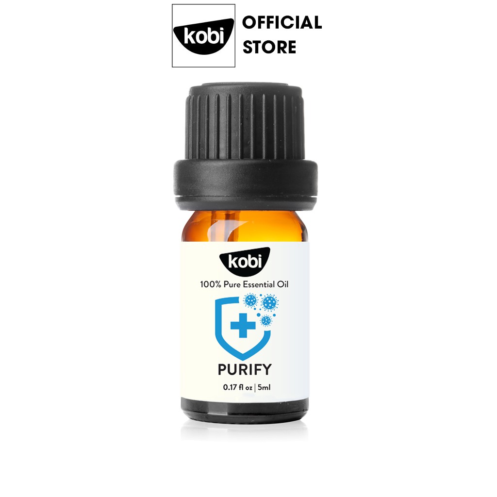 Tinh dầu Kobi Purify essential oil blend giúp lọc sạch không khí, đánh bay mùi hôi, ngăn ngừa nấm mốc -5ml