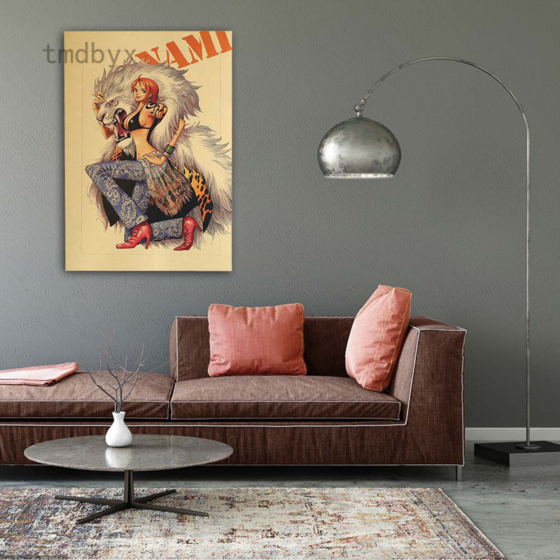 Áp phích treo trang trí phòng in hình nhân vật One Piece