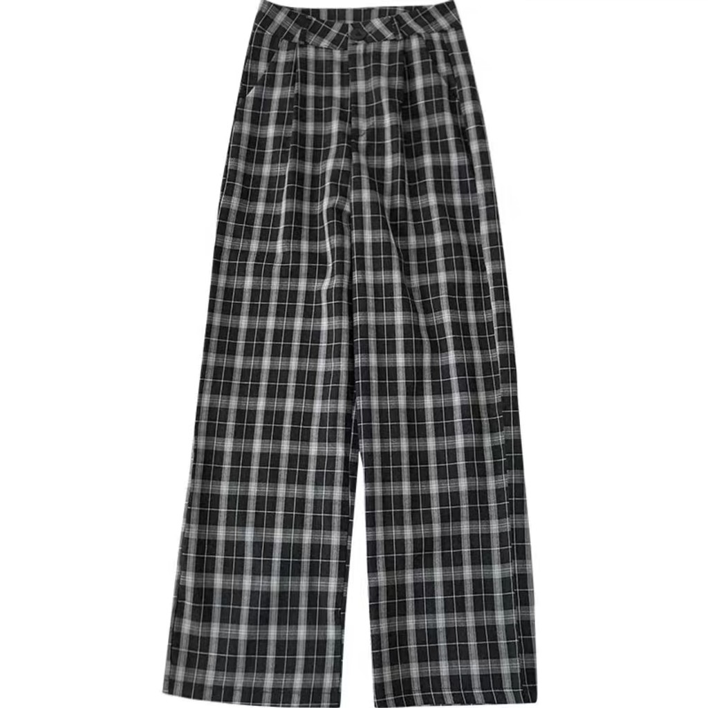 Quần Caro Cullotes Khóa Kéo ĐEN XÁM Ulzzang (Ảnh Thật) | BigBuy360 - bigbuy360.vn