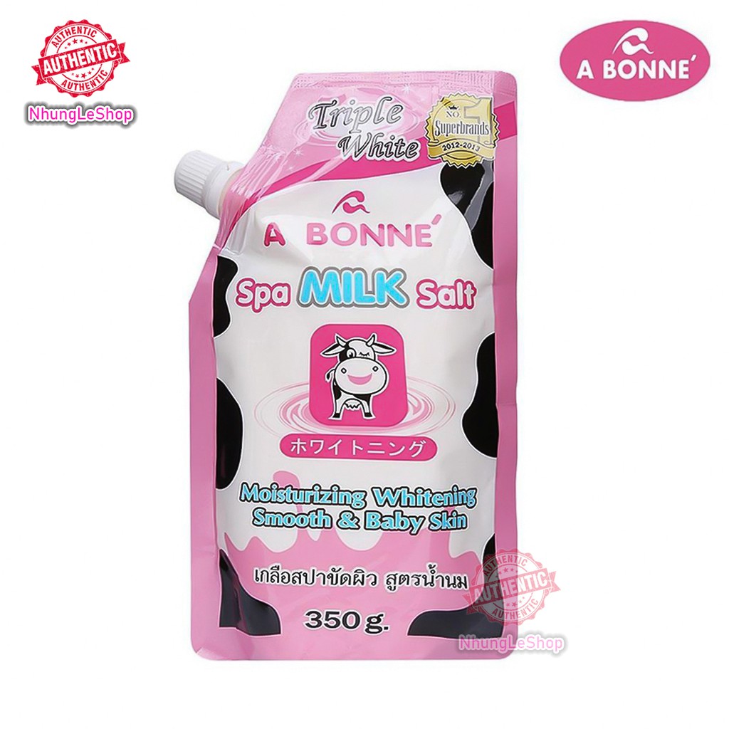 Muối tắm sữa bò tẩy tế bào chết A Bonne Spa Milk Salt 350g Thái Lan