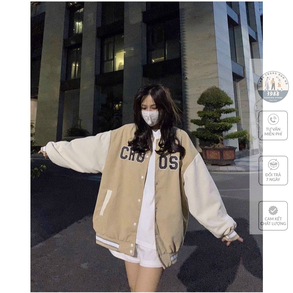 Áo Bomber Choose ❤ Áo Khoác Nhung Tăm Unisex Form Rộng