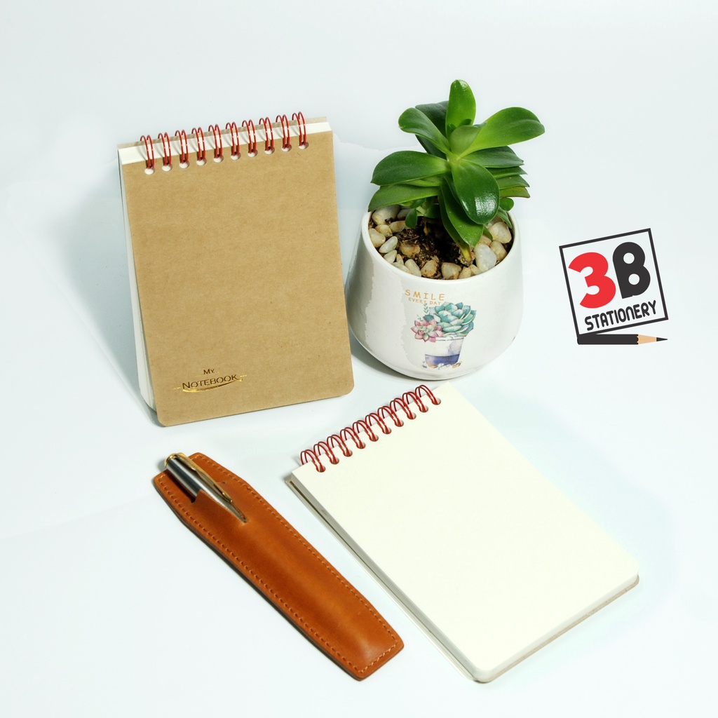 Sổ tay lò xo, kích thước A6, 140 trang.