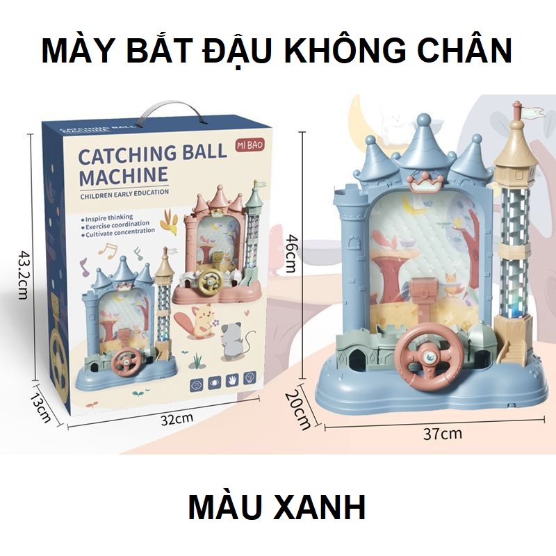 Máy bắt hứng đậu hình lâu đài kèm vô lăng ô tô có đèn nhạc cho bé, đồ chơi giải trí pinball trẻ em, quà tặng sinh nhật