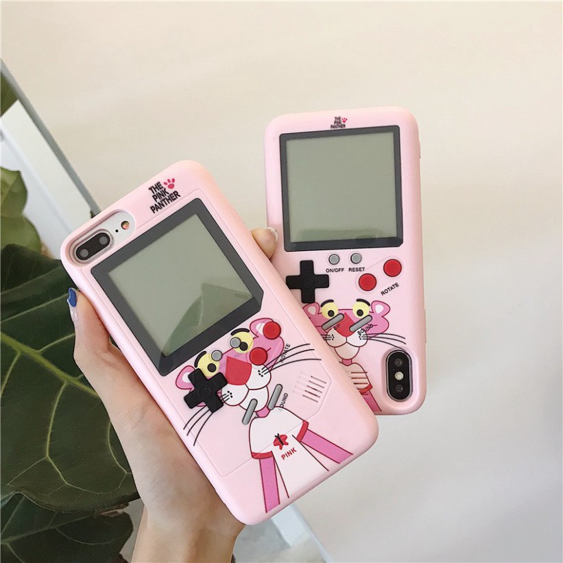 Sale 69% Ốp lưng máy chơi game cổ điển họa tiết báo hồng cho điện thoại iPhone 6p/6sp Pink+Black Giá gốc 144000đ-13F36