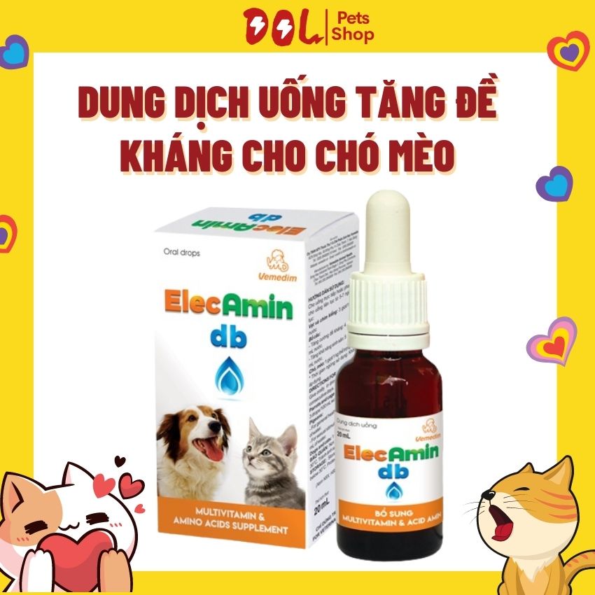Dung dịch ElecAmin DB Bổ Sung Các Vitamin Acid Amin Thiết Yếu  Giúp Ăn Ngon Cho Chim, Vẹt, Chó, Mèo