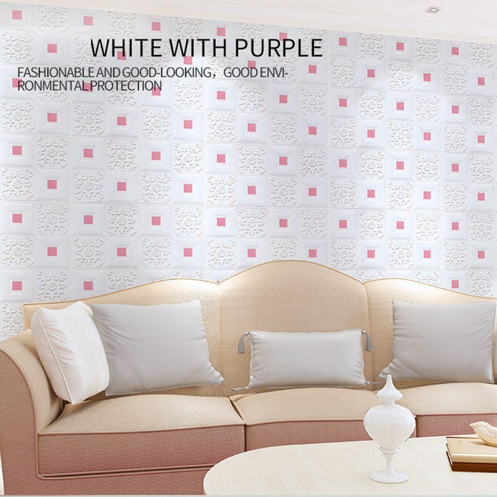 Miếng Dán Tường Bằng Xốp Hình Vuông Chống Thấm Nước Thời Trang Chất Lượng Cao