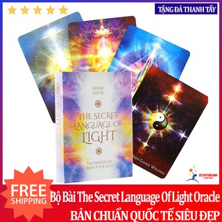 Bài tarot bài oracle the secret language of life tặng thảm, túi đựng bài tarot, đá thanh tẩy