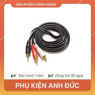 Dây av xịn 1 ra 2 - 1 đầu 3.5ly và 2 jack bông sen - dài 1.5m