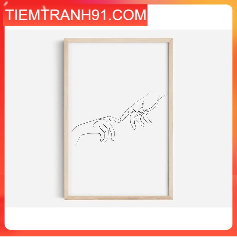 Tranh treo tường | Line art-Hand Fine Line Print Neutral 74 , tranh canvas giá rẻ