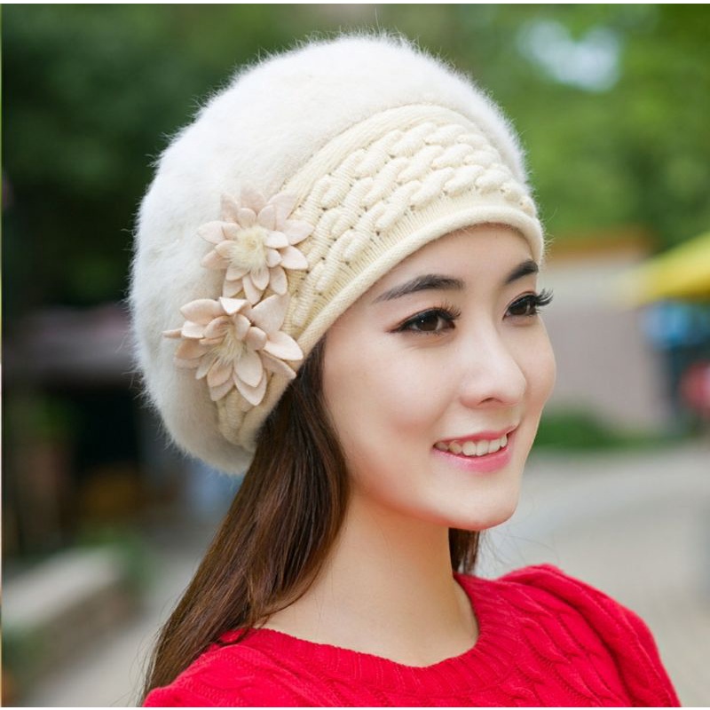Nón mũ len bere nữ thời trang Hàn Quốc