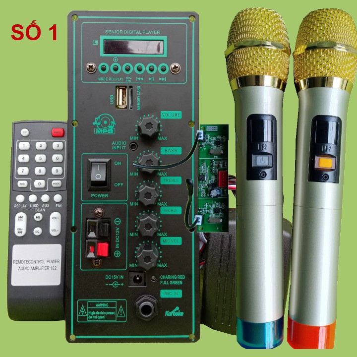 Mạch loa kéo HA8622 2 kênh kèm mic kèm micro