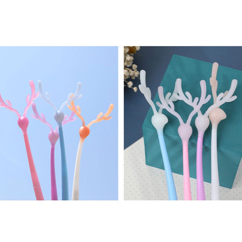 Set 4 Bút Mực Gel Ngòi 0 / 38mm Hình Bông Hoa Thay Đổi Màu Sắc Sáng Tạo Dành Cho Văn Phòng /