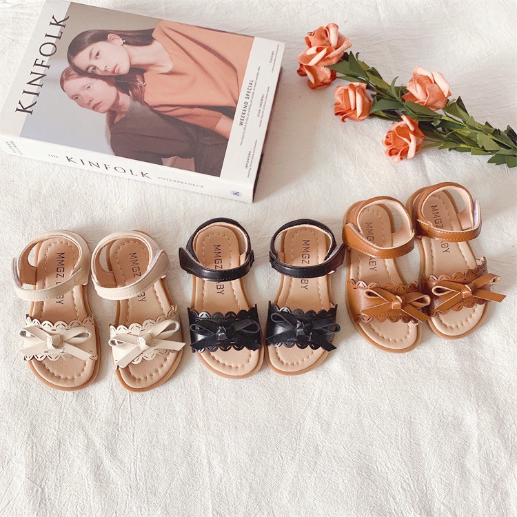 Sandal bé gái - Dép quai hậu cho bé gái da mềm phong cách Hàn Quốc SA444