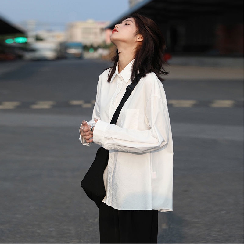 Áo Sơ Mi Nữ Tay Dài Kiểu Dáng Thời Trang Phong Cách Hàn Quốc
