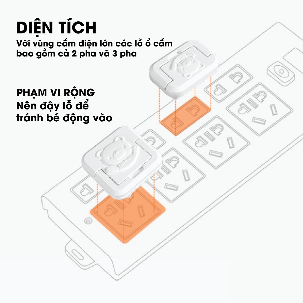 Bịt Ổ Điện 2 Chân 3 Chân BEECOOK Chất Liệu Nhựa ABS Chịu Nhiệt Cao Chống Giật