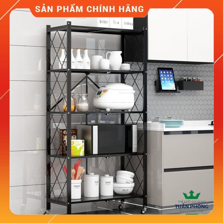 Kệ Để Đồ Đa Năng Dùng cho Nhà Bếp có thể Xếp Gọn Gấp Gọn, giá Để Lò Vi Sóng kèm Để sách, trang trí đồ dùng