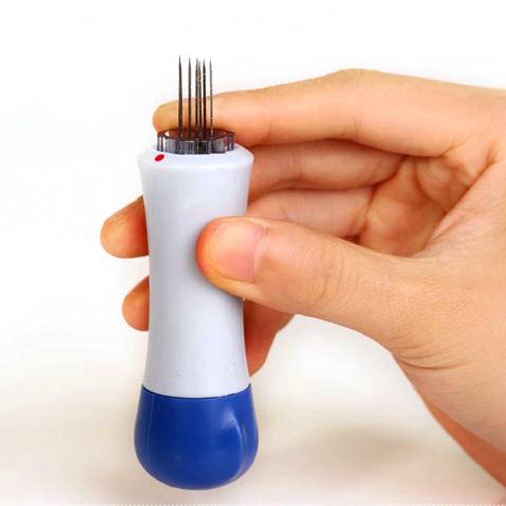 CLEOES Bộ Kim Đục Lỗ Với Tay Cầm Nhựa 3 / 7 Kim Tiện Dụng