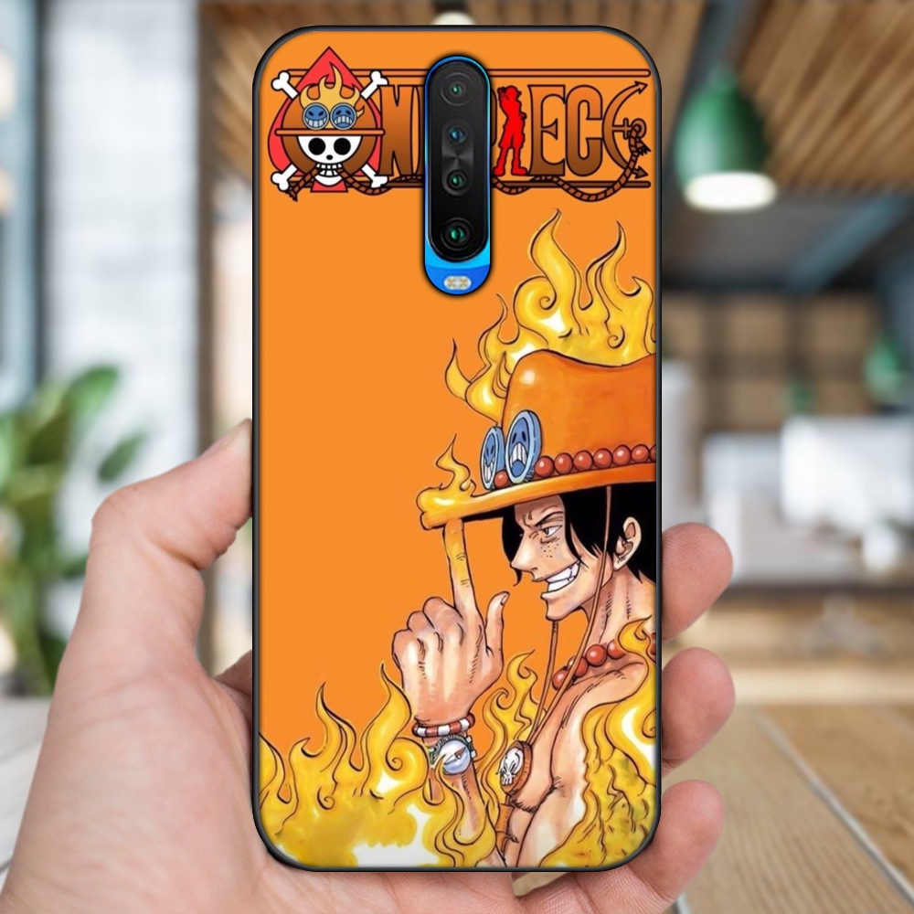 Ốp lưng Xiaomi K30 viền đen in hình Ace One Piece